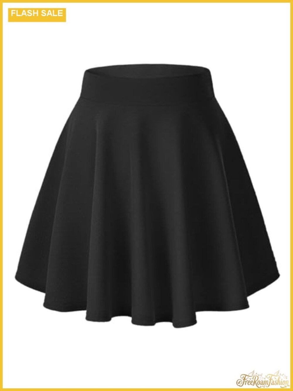 Stretchy Flared A-Line Mini Skater Skirt Casual Versatile